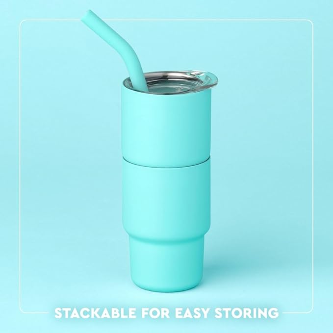 Swig Life Swig Shots Insulated Tumbler 2oz, Stainless Steel Mini Tumbler with Lid and Silicone Straw, Double Wall & Vacuum Sealed, Mini Tumblers for Shots (Giddy Up)