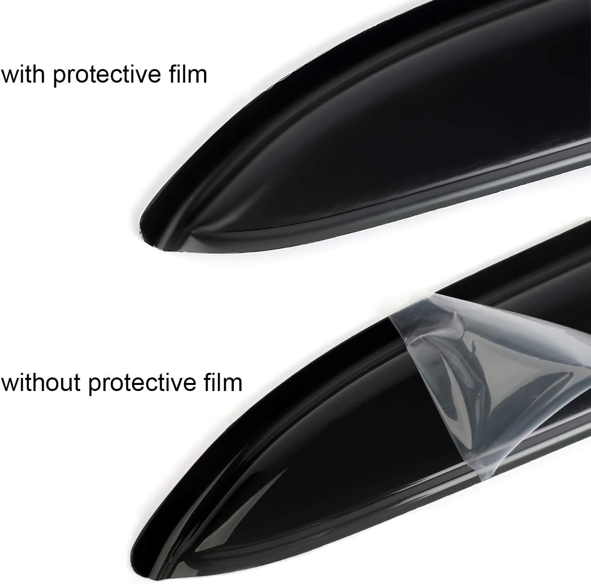 4pcs Outside Mount Style Sun Rain Guard Durable Side Window Wind Deflectors Dark Smoke Vent Window Visors Compatible with 2008-2015 Toyota Highlander