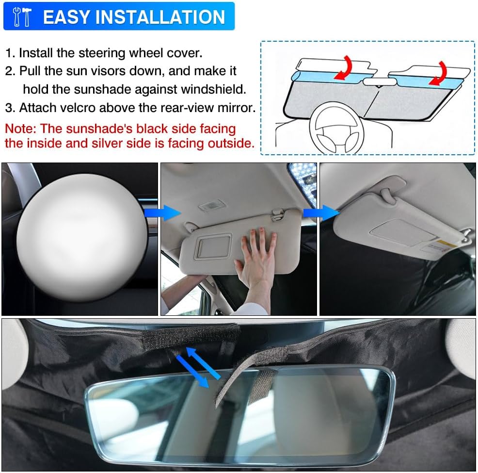KUST Windshield Sun Shade for 2023-2025 2026 Lexus RX 350 Accessories Window Sunshade Sun Visor Protector Foldable Blocks UV Rays Keep Your Car Cooler
