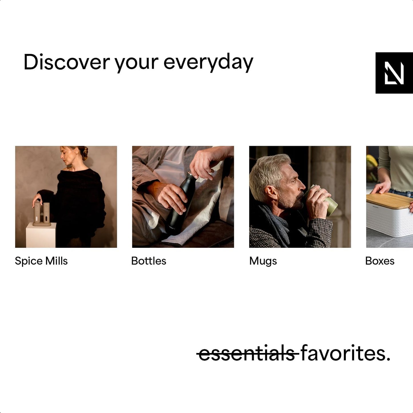 LARS NYSØM Salt and Pepper Grinder Set, Stainless Steel Manual Salt and Pepper Mills, Adjustable Ceramic Grinder, Design Spice Shakers (Blue/Gray)