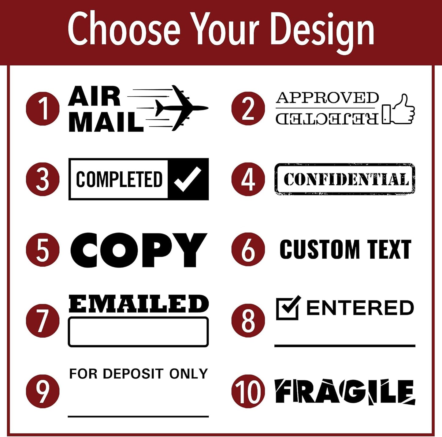 Please Sign & Return Office Stamp | 4 Different Sizes | 20 Designs | Multiple Color Options | Perfect for Quick Validation of Office Documents (Please Sign & Return, Large)