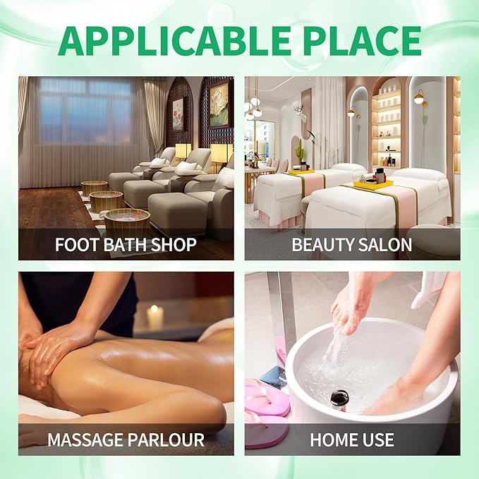 Pedicure Kit Foot Soak Set: Bubble Salt, Sugar Scrub, Massage Mask, Massage Lotion in a Box, 4 Step Foot Spa Kit for Dry Feet,Tired Feet(3 Set Eucalyptus)