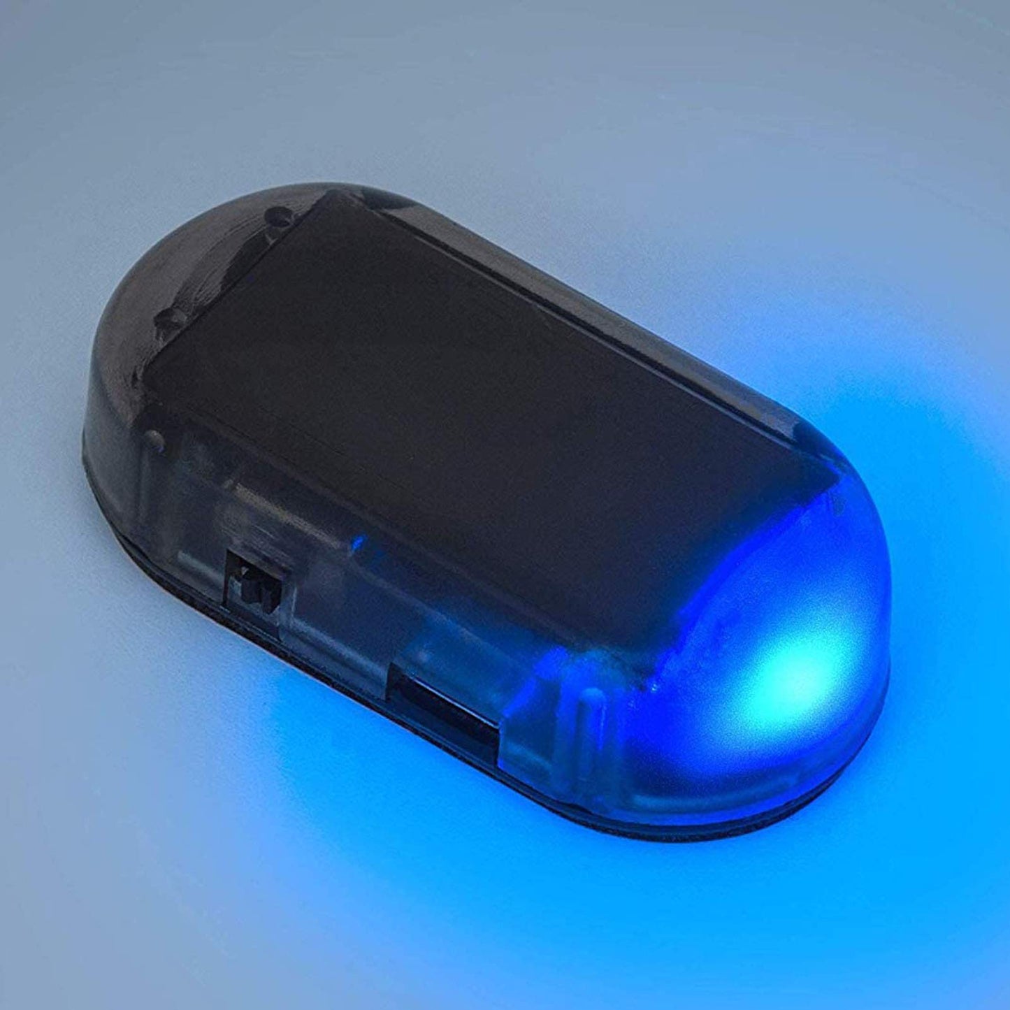 PerfecTech Car Solar Power Simulated Dummy Alarm Warning Anti-Theft LED Flashing Security Light with New USB Port (Blue)