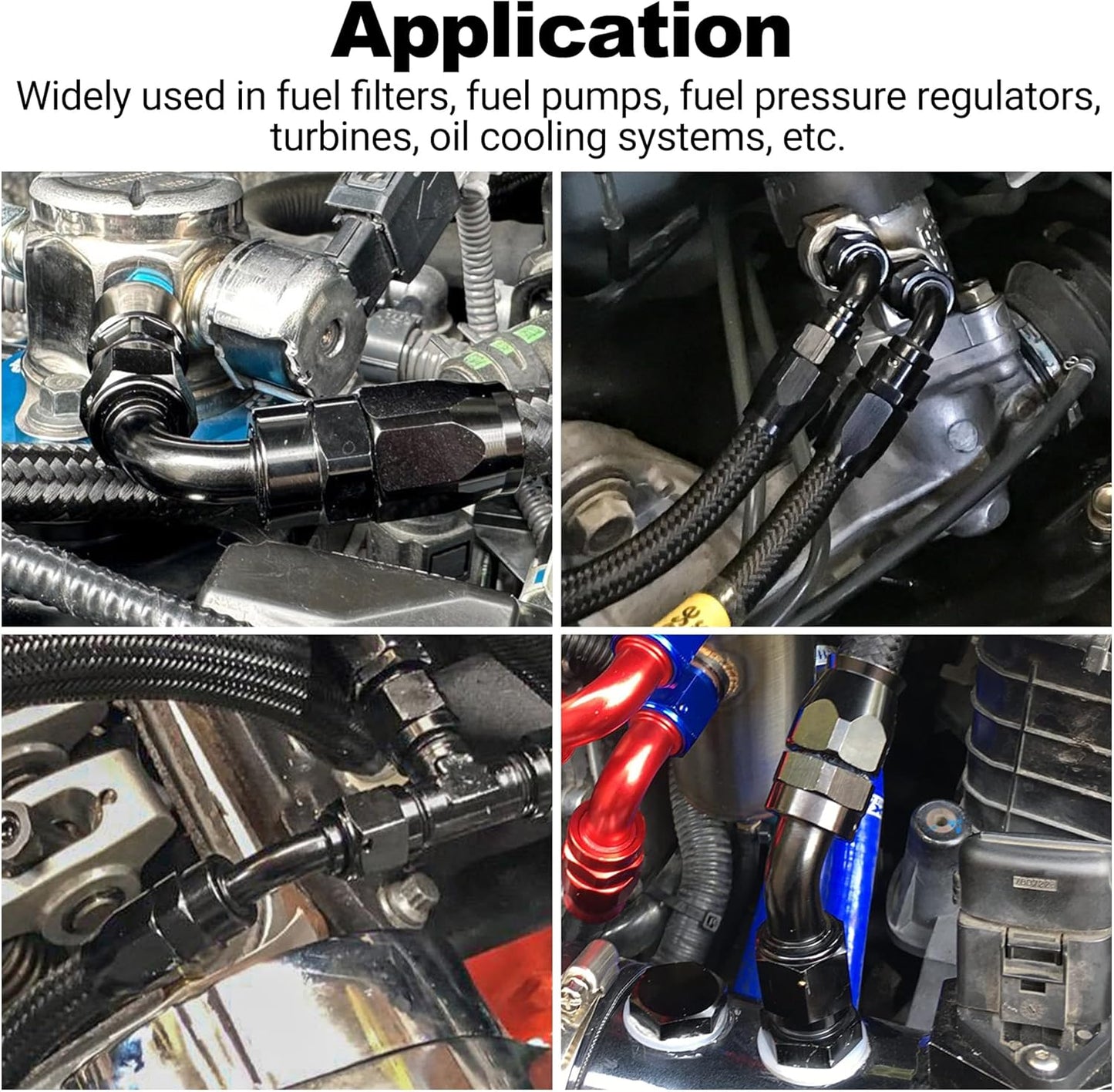 EVIL ENERGY 6AN 180 Degree One Piece Full Flow Hose End Fitting Swivel For CPE Braided Hose