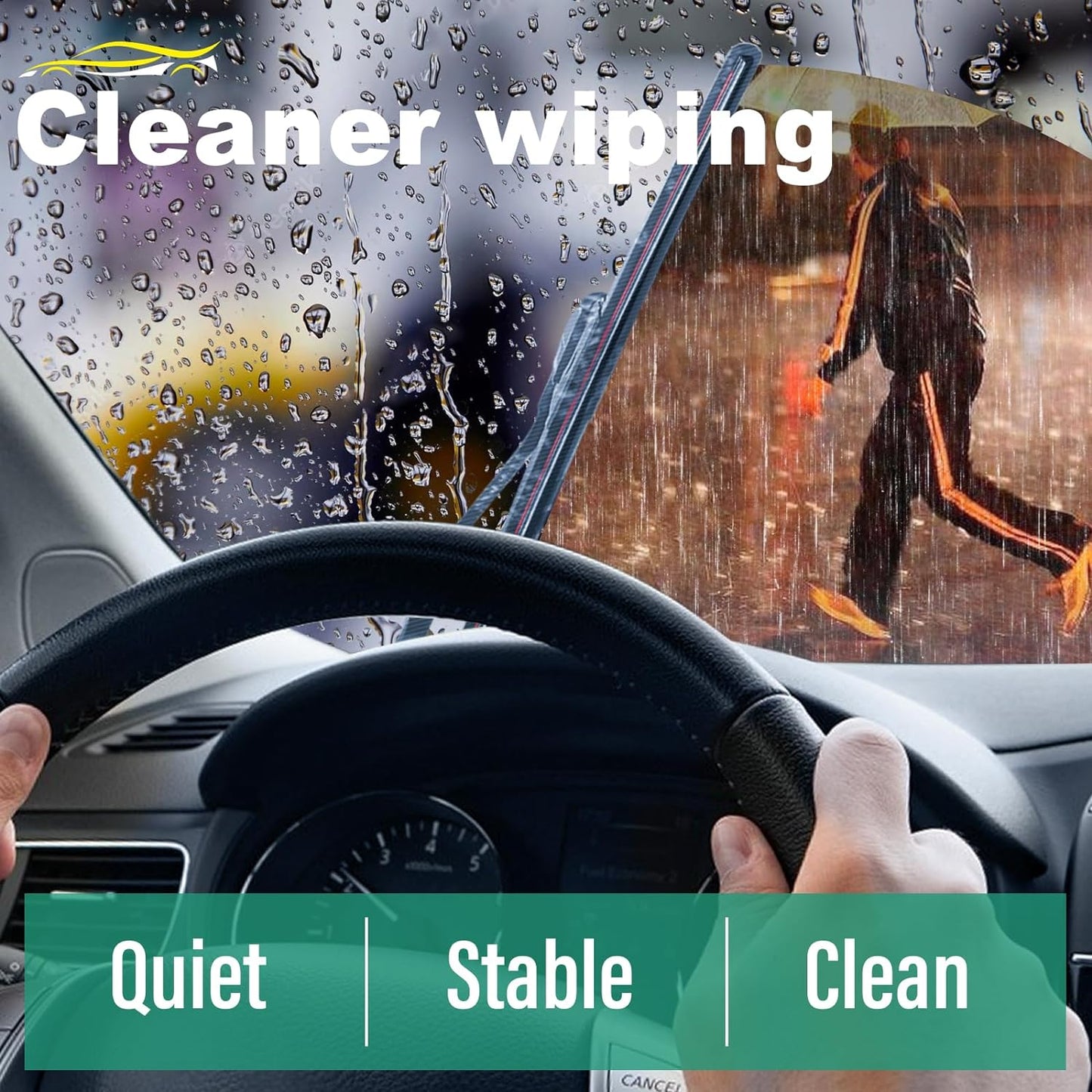 24" 21" 14" Windshield Wiper Blades Replacement for Honda Pilot 2003 2004 2005 2006 2007 2008 Premium All Weather Front Rear Wipers Set - OEM Quality (Pack of 3)