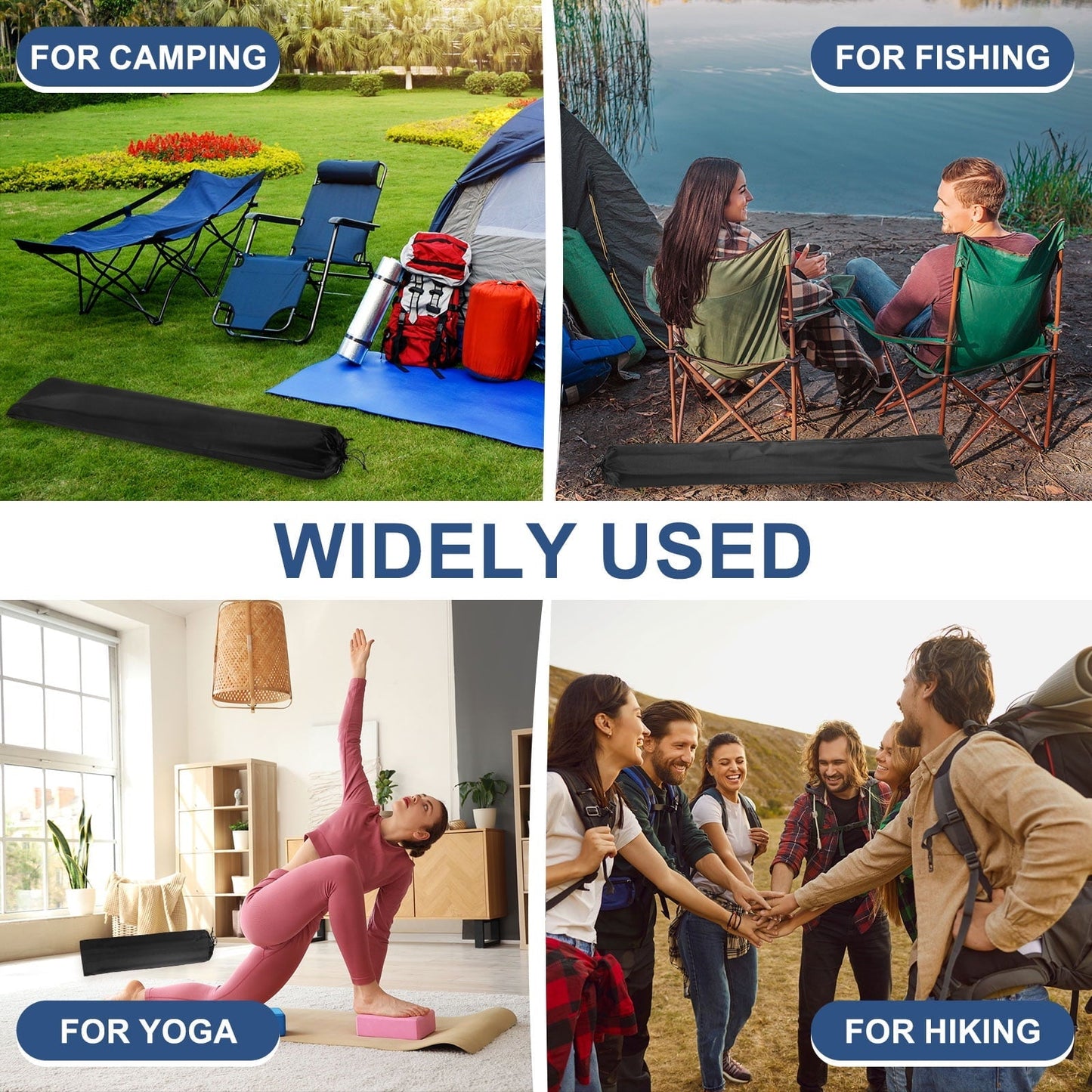 Camp Chair Replacement Bag 24" x 8" Nylon Carrying Bag Outdoors Folding Chair Cover Tripod Case Bag Black