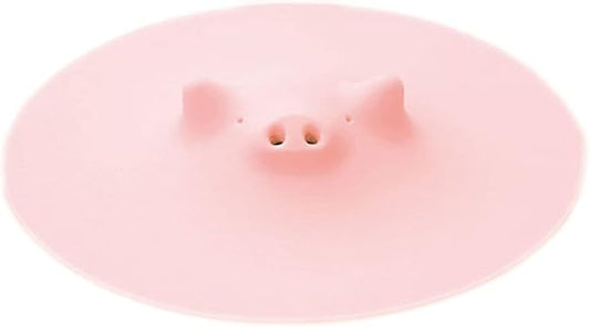 Marna K092P Pig Dropping Lid, 6.9 inches (17.5 cm), Silicone / Pink, Heated / Microwave / Dishwasher Safe