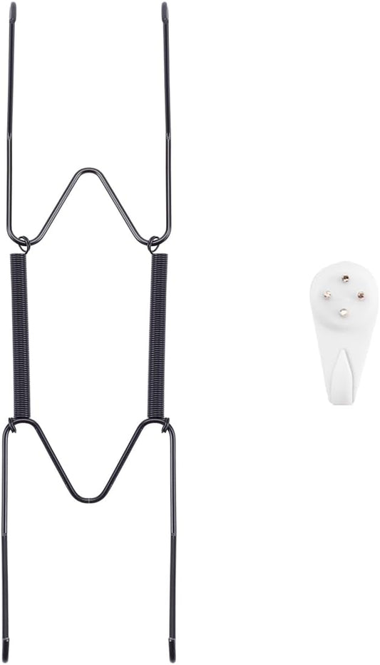 Bilillo Plate Hangers for The Wall, Suitable for 8''-10'' Decorative Plate,Invisible Heavy Duty Wire Plate Holder with Wall Hooks, Plate Hangers for Displaying Plates, Platter, Dish (Black)