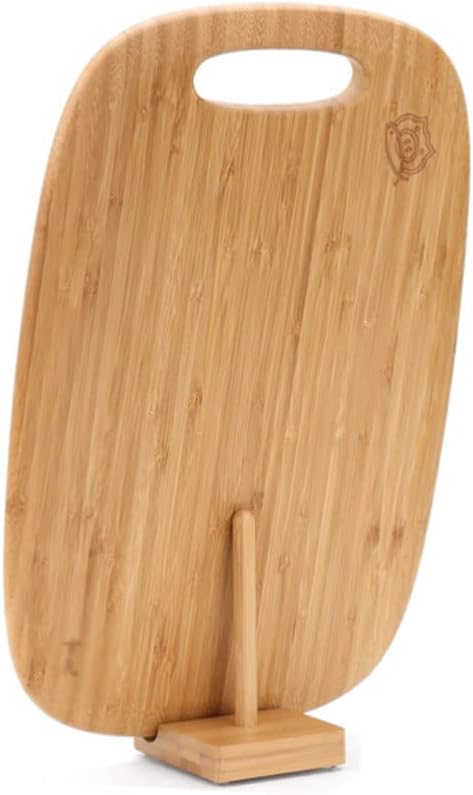 Board Bamboo Cutting Board with Handle Wooden Cutting Board for Kitchen Board Set for Vegetables Meat Cheese Cutting Board for Carving Meat or Vegetables (Carbonized Color L