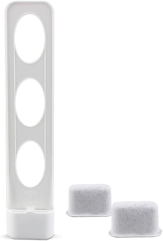 Replacement Parts Water Filter Holder with 2-pack Charcoal Water Filters,Compatible with Cuisinart coffee Maker (white)