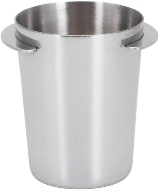 Coffee Dosing Cup 51mm, Espresso Coffee Dosing Cup, Stainless Steel Dosing Cup Compatible with All 58mm Portafilter,Coffee Powder Cup, Coffee Powder Feeder (1, Silver, 51mm)