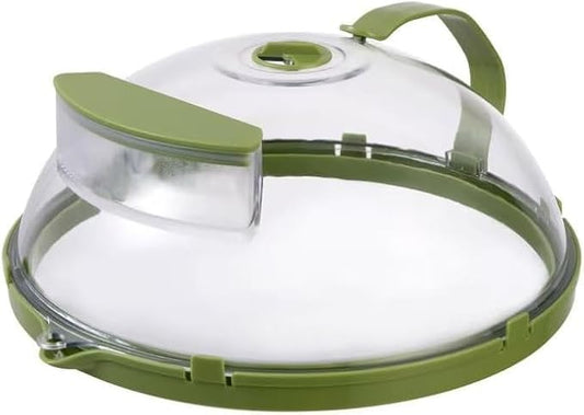 Microwave Splatter Cover with Water Steamer, Microwave Cover for Food with Handle, 10in Clear Microwave Plate Cover for Food Reheat, Storage