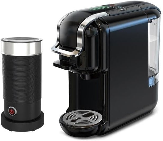 Multi-Capsule Coffee Maker, Hot/Cold Coffee Maker, Milk, ESE Pod Ground Coffee, Cafeteria, 19 Bar, 5 in 1 (Color : H2B M1A BK, Size : CHINA_EU)
