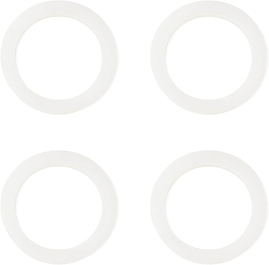 4 Pack Gasket Seal Rings for Bialetti Moka Express Dama 3/4 Cups-Food Grade Silicone Gaskets, Replacement Silicone Sealing Rings-Aluminium Stovetop Coffee Maker Pot Accessories