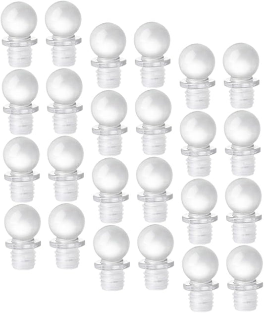 24pcs Glass Ball Wine Stoppers Bottle Stopper for Aromatherapy Perfume and Cosmetics