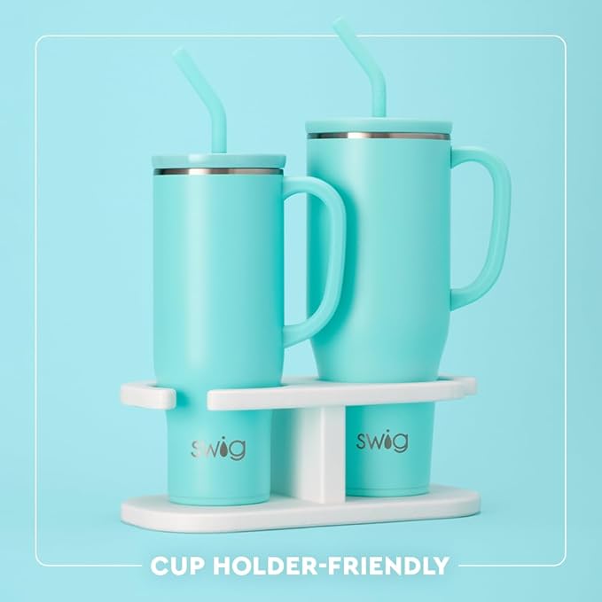 Swig Life 40oz Mega Mug, Halloween 40oz Tumbler with Handle and Straw, Extra Large Insulated Tumblers, Cup Holder Friendly Travel Mug (Trick or Treat)