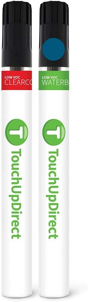 TouchUpDirect 8X7 Electric Storm Blue Compatible with Toyota Exact Match Touch Up Paint Brush - Essential Kit