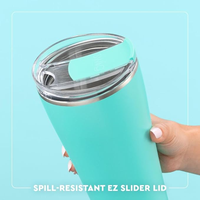 Swig Life 32oz Insulated Tumbler, Travel Coffee Tumbler with Lid, Cup Holder Friendly Travel Coffee Mug, Stainless Steel, 32 oz, Reusable Insulated Mug with Lid (Funky Chicken)