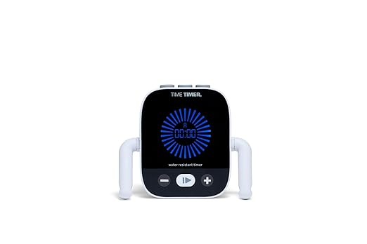 Time Timer Element Water Resistant Visual Timer for Kids – Shower Timer, Bathroom Timer for Brushing Teeth, Chores, Homework & Routines – Rechargeable Portable Countdown Timer with Custom Presets