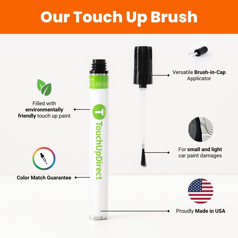 TouchUpDirect 8T0 Blazing Blue Metallic Compatible with Toyota Exact Match Touch Up Paint Brush - Platinum Kit