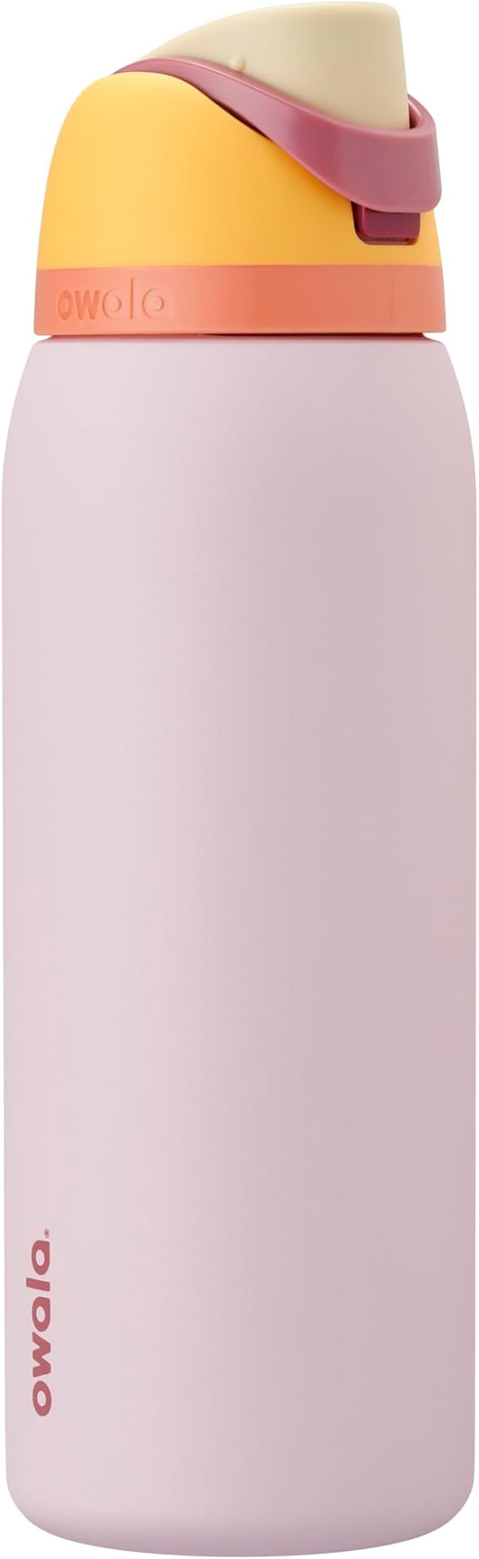 Owala FreeSip Insulated Stainless Steel Water Bottle with Straw for Sports and Travel, BPA-Free Sports Water Bottle, 40 oz, Candy Store