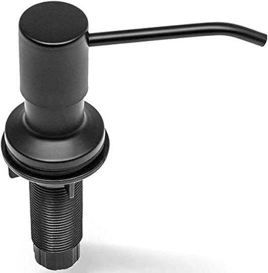 Soap Dispenser for Kitchen Sink (Black Matte), Built in Soap Dispenser, Stainless Steel Pump Replacement