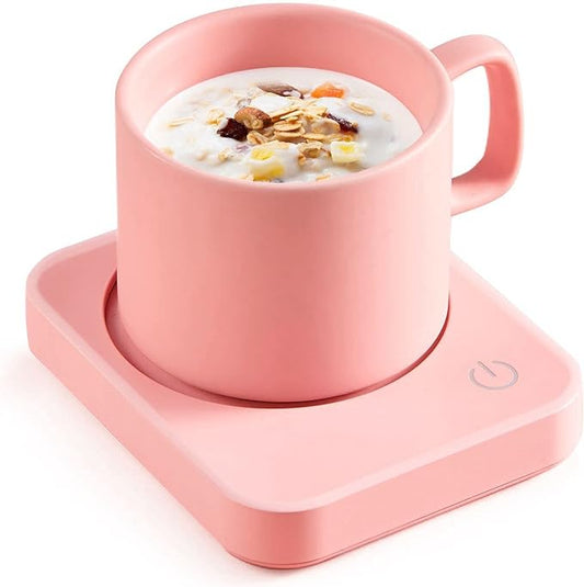 VOBAGA Coffee Mug Warmer for Desk with Auto Shut Off & 3-Temp Settings, Coffee Cup Warmer Galentines Day Gift Home Office Accessory, Perfect for Coffee, Tea, Milk (No Mug)