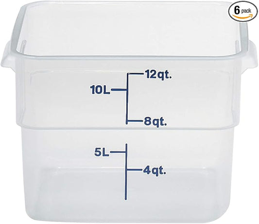 Cambro 12SFSPP190 12 qt Polypropylene Food Storage Container - CamSquare® Case of 6