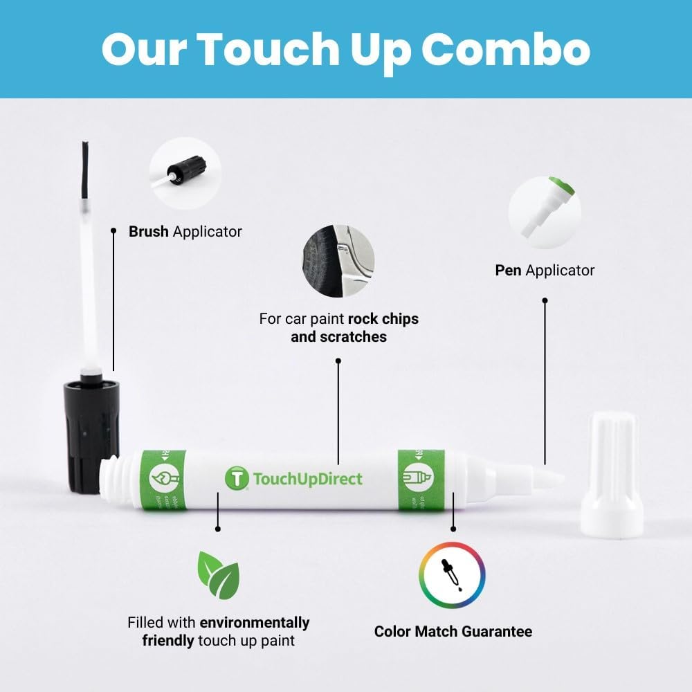 TouchUpDirect 089 Wind Chill Pearl Compatible with Toyota Exact Match Touch Up Paint Combo - Preferred Kit