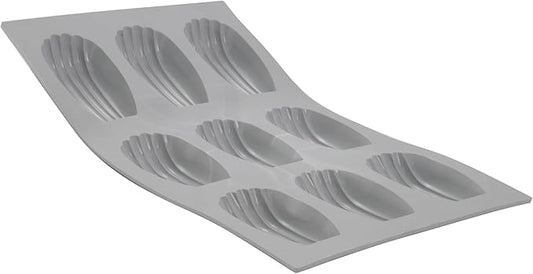 de Buyer ELASTOMOULE Madeleine Silicone Mold - Creates 9 Madeleines - Easy to Use & Clean - Dishwasher Safe