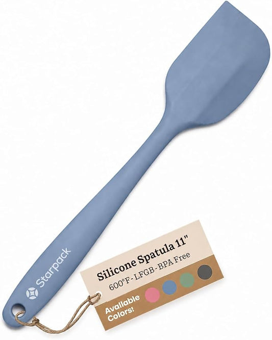 Starpack 'Scrape & Stir' Silicone Spatula (11 Inch) - 600°F Heat Resistant Spatula Set - Food Grade Kitchen Spatulas - LFGB Grade Nonstick Baking and Cooking Rubber Spatulas Set