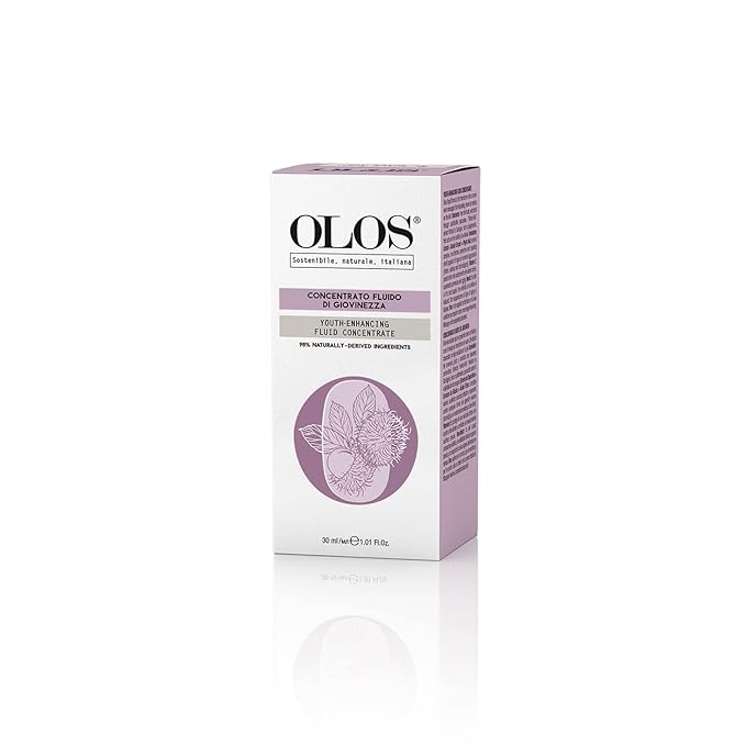 Olos Youth-Enhancing Fluid Concentrate, 1.01 oz - Face Serum with Silky Texture - Serum for Supple Skin - Anti Aging with Vitamin E