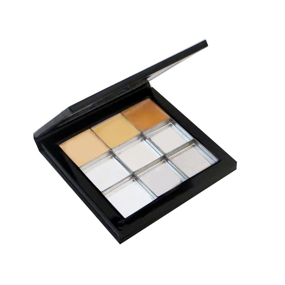 Silver Empty Square Metal Pans 60 Pack for Eyeshadow Palette Magnetic Makeup Palette (26mm)