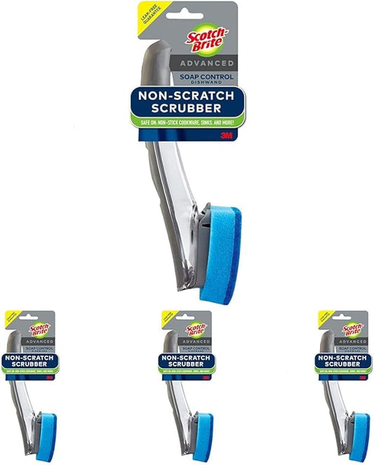 Scotch-Brite Soap Control Odor Resist Non-Scratch Dishwand,(Pack of 4)
