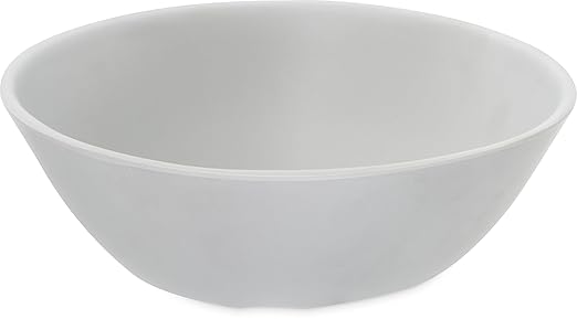 Carlisle FoodService Products Ridge Reusable Plastic Bowl for Home and Restaurant, Melamine, 52 Ounces, Cement, (Pack of 12)