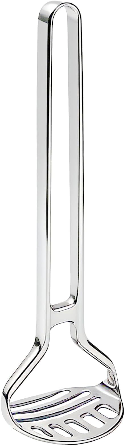 Heavy Duty One-Piece Potato Masher - Solid Stainless Steel, No Seams Never Breaks - Effortless Mashing for Potatoes, Beans, Avocados - Dishwasher Safe & Rustproof, 11-Inch Kitchen Heirloom