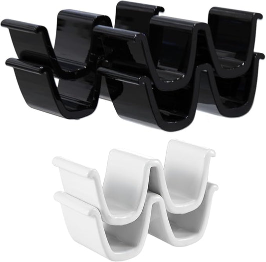 Black Taco Holder 4 Pack + White Taco Holder 2 Pack