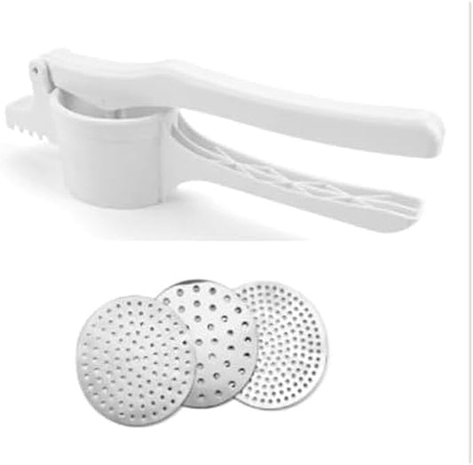 Farberware Professional Potato Ricer, 3 Interchangable Stainless Steel Ricing Disc Sizes, Large Capacity Ricer