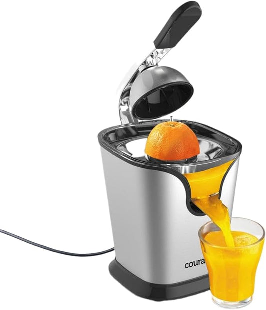 Courant Premium Citrus Juicer Electric | Powerful 160W Motor, Square Design, Soft-Grip Handle, Anti-Drip Spout, Auto Juicing,Stainless Steel Dishwasher-Safe Parts, Cord Storage for Easy Cleanup