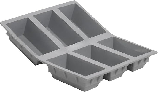 de Buyer ELASTOMOULE Loaf Silicone Mold - Creates 6 Loaves - Easy to Use & Clean - Dishwasher Safe