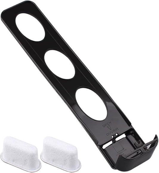 Replacement Parts Water Filter Holder with 2-pack Charcoal Water Filters,Compatible with Cuisinart coffee Maker (black)