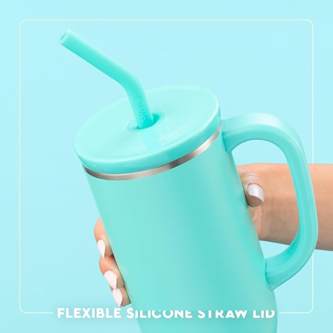 Swig Life 30oz Mega Mug, 30oz Tumbler with Handle and Straw, Large Insulated Tumblers, Cup Holder Friendly Travel Mug, Stainless Steel 30 oz Tumbler, Reusable Insulated Water Bottle (Sweethearts)