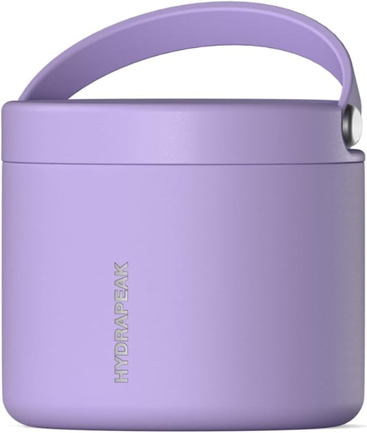Hydrapeak 18oz Stainless Steel Vacuum Insulated Food Jar for Hot Food and Cold Food, Wide Mouth Leak-Proof Soup Jar for Adults, 10 Hours Hot and 16 Hours Cold (Lavender)