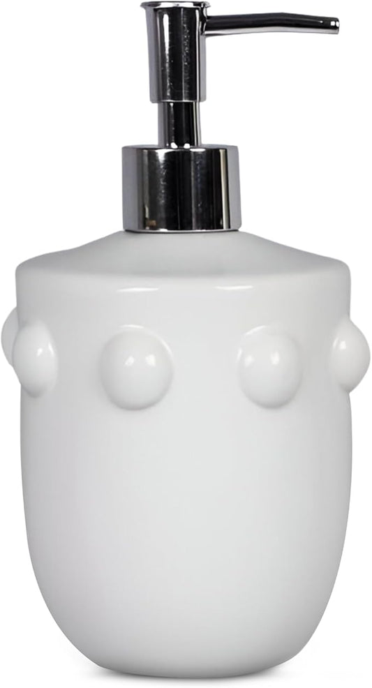 Youngs Ceramic Soap and Lotion Dispenser, Durable Shampoo and Conditioner Dispenser with Plastic Pump, Modern Home Essential for Kitchen and Bathroom