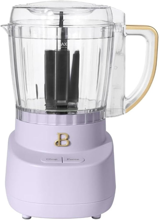 3-Cup Mini Food Chopper 250W with Bowl, Electric Food Processor, Chop & Puree Function, Dishwasher Safe Parts, Safety Lid, Compact Kitchen Appliance(Lavender)