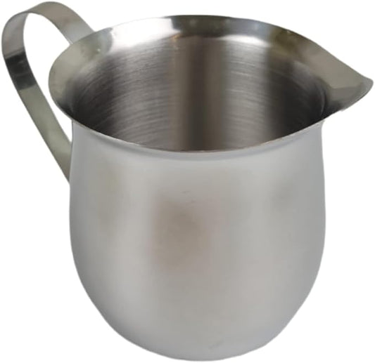 Rattleware 8 oz Brew Pitcher - Premium Stainless Steel Latte Art Milk Frothing Pitcher with Drip-Resistant Spout & Ergonomic Handle, Perfect for Baristas & Home Use - SET OF 6