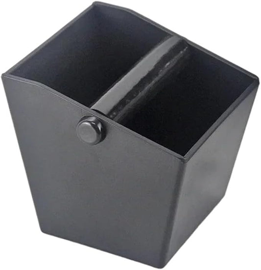 Coffee Knock Box Grounds Container ABS Bucket Anti Slip Powder Beveled Residue Barista Accessories Maker Tools(Black)