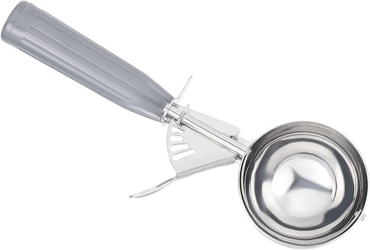 PATIKIL 4 Ounce Ice Cream Scoop with Trigger, Stainless Steel Portion Cookie Scoop with Thumb Trigger for Cookie Dough Cupcake Batter Baking, Grey 120ML