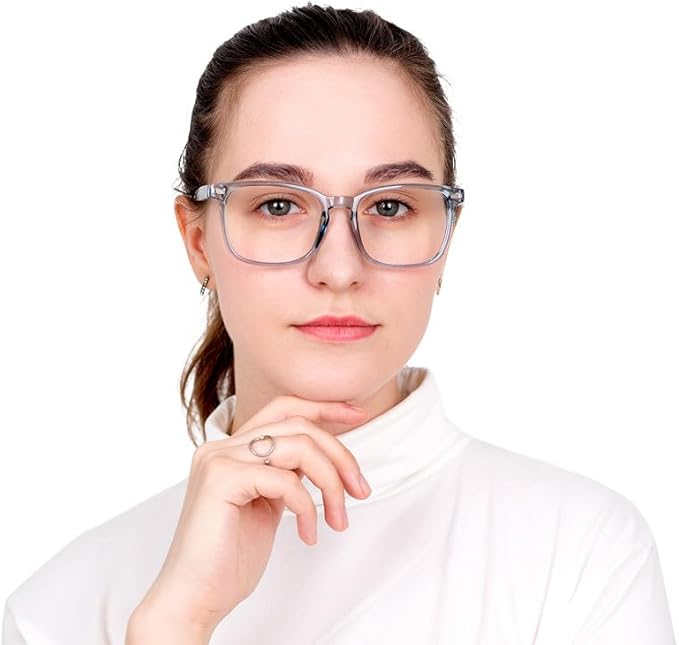 YEIN Bifocal Reading Glasses with Blue Light Blocking Lenses, Bifocal Reader for Women and Men, Vintage Square frame with Spring Hinge (+0.50/+2.50 magnification)