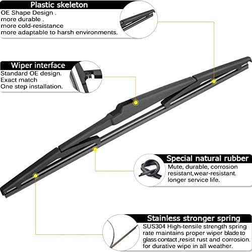 AUTOBOO 24"+18" Windshield Wipers with 14" Rear Wiper Blade Replacement for Mazda CX-5 CX-9 CX5 CX9 2017 2018 2019 2020 2021 2022 2023 2024 -Original Factory Quality (Pack of 3)